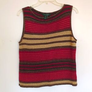 Ralph Lauren knit striped sleeveless top P/L